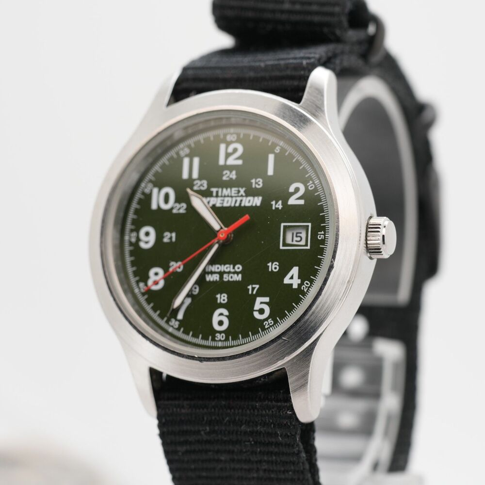 Timex Expedition Field Watch T40051 - 36mm - Indiglo - Black NATO Strap, Cleaned